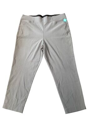 Maurices Light Gray Cropped Pants - Slim Ankle Length